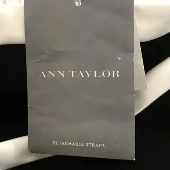 Ann Taylor Formal Gown Dress Black Ivory Cream Strapless Women's Size 14 - Picture 5 of 8